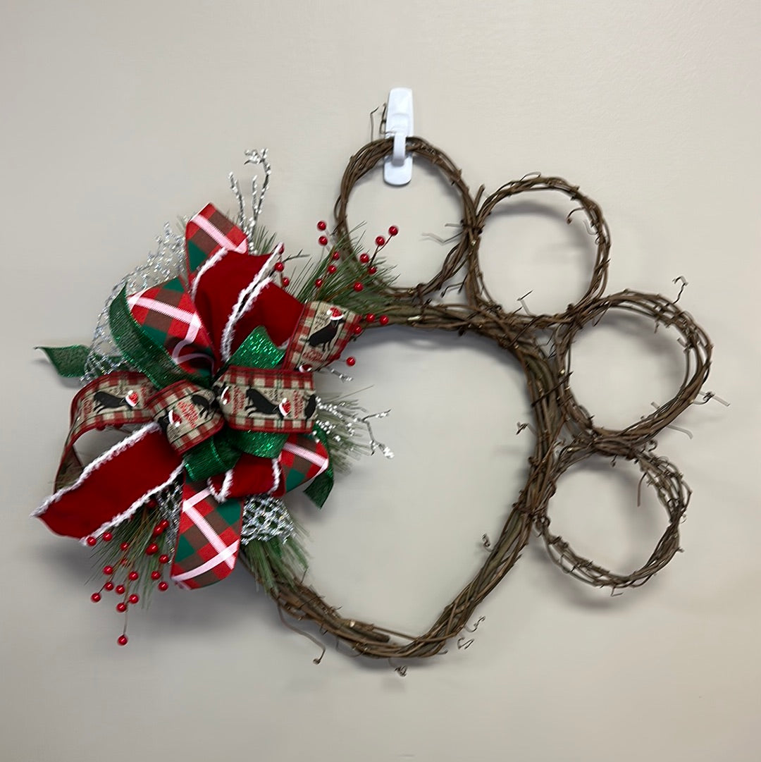 Christmas Paw wreath