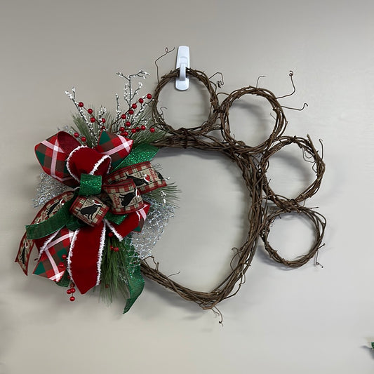 Christmas Paw wreath