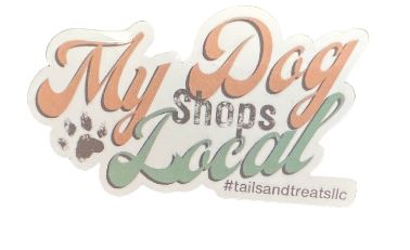 My Dog Shops Local Sticker